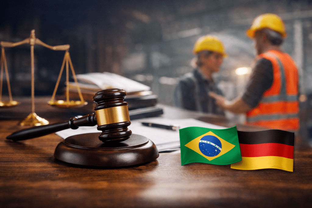 Advogado de direito trabalhista na Alemanha analisando situação de trabalho de brasileiro